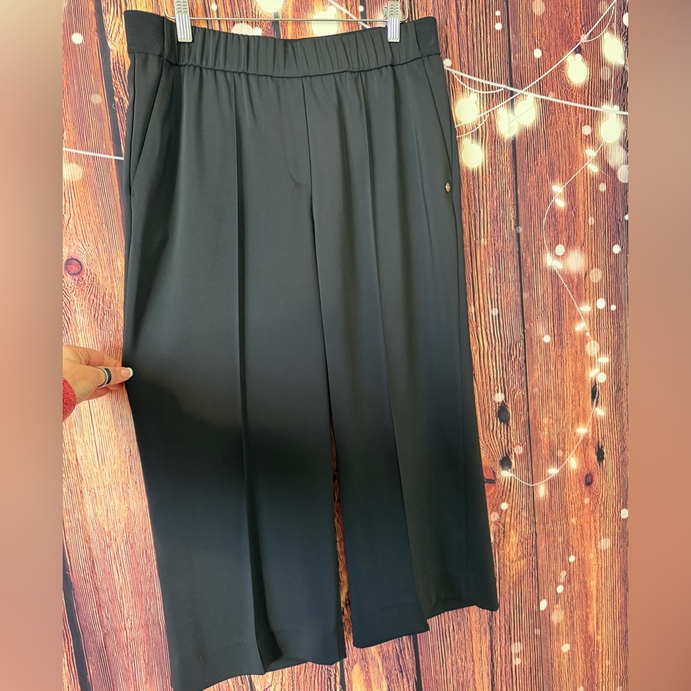 Marc Cain Washington Style Wide Fit Regular Waist Black Pants